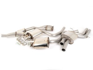 ES#2827393 - SSXAU267 - Cat-Back Exhaust System - Resonated With Exhaust Valves - 2.37" stainless steel and retains OE exhaust tips - Milltek Sport - Audi