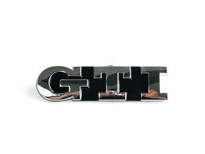 ES#4653 - 1K6853679DFXC - "GTI" Front Grille Emblem - Clip on style on front grille - Genuine Volkswagen Audi - Volkswagen