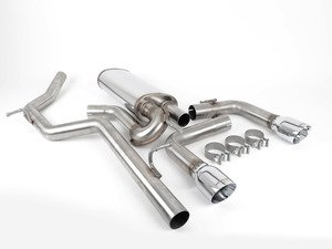ES#2771709 - 15352 - Performance Cat-Back Exhaust System  - 2.5" stainless steel with 3.5" polished dual exit single tips - Magnaflow - Audi