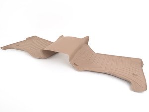 ES#2837744 - 450452 - Rear FloorLiner - Tan - Laser measured for perfect fitment and ultimate protection against moisture and debris - WeatherTech - Volkswagen Porsche