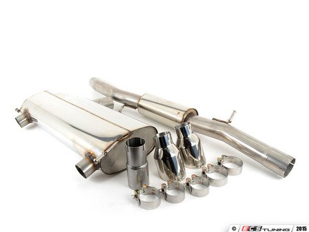 ES#2827543 - SSXAU426 - Cat-Back Exhaust System - Resonated - 3" stainless steel with dual 100mm polished tips - Milltek Sport - Audi