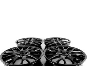 ES#2738723 - 36116785304KT - R113 JCW LM Rad Cross Spoke Wheel 18" (4x100) Gloss Black - Set Of Four - (NO LONGER AVAILABLE) - 18 x 7J ET:52 - Genuine MINI - 