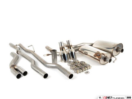 ES#2917844 - SSXAU516 - Cat-Back Exhaust System - Non-Resonated - 2.5" stainless steel with dual GT 100mm polished tips - Milltek Sport - Audi