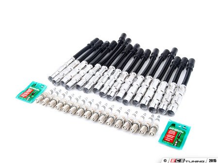 ES#2777645 - 0001587803KT5 - Ignition Service Kit - Without Coil Packs - Includes Sixteen (16) Bremi Ignition Coil Wires, And Sixteen (16) Bosch Spark Plugs - Assembled By ECS - Mercedes Benz