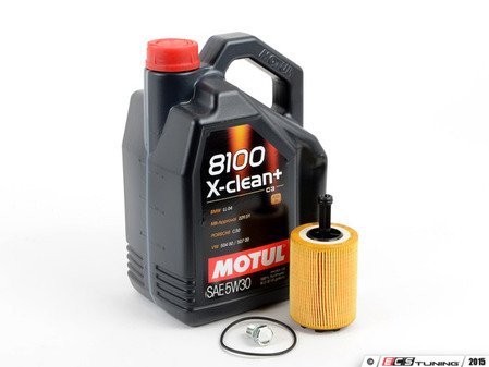 ES#2785111 - TDIPRMOILKT -  Oil Service Kit - Includes oil filter and Motul 8100 X-Clean+ 5w-30 oil - Assembled By ECS - Audi Volkswagen