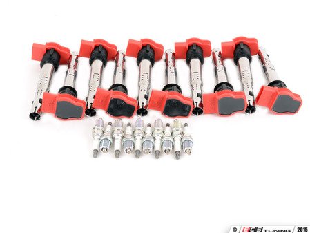ES#2972777 - 06E905115EKTT2KT - Ignition Service Kit - Includes ten OE red coil packs and ten Genuine spark plugs - Assembled By ECS - Audi