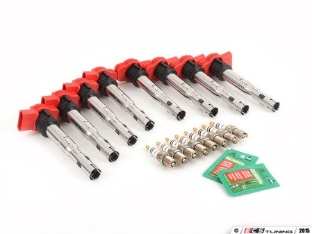 ES#2561481 - 06E905115EKT6 - Ignition Service Kit - Includes eight OE coils and eight OE spark plugs - Assembled By ECS - Audi