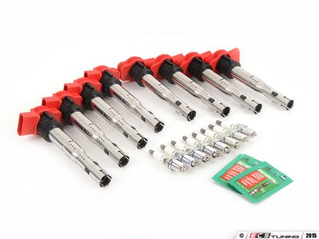 ES#2538965 - 06E905115E - Ignition Service Kit - Includes eight OE coils and eight Genuine spark plugs - Assembled By ECS - Audi