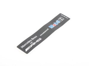 ES#1617800 - 0045849438 - "Mercedes-Benz And AMG Recommend Mobil 1" Sticker - Located on the fan shroud of your Mercedes-Benz - Genuine Mercedes Benz - Mercedes Benz