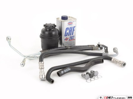 ES#2960847 - 32412283893KT1 - Comprehensive Power Steering Hose Kit - Includes new hoses, banjo bolts, fluid, reservoir and sealing washers - Assembled By ECS - BMW