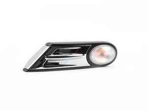 ES#173610 - 63137188613 - Side Turn Signal & Gille - Left - Black / chrome side vent section on the quater panel - Genuine MINI - MINI
