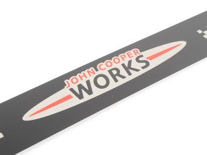 ES#2745216 - 51477406651 - JCW Black Metal Door Entry Strip - Checkered - Priced Each - Attaches to the door entry sill - Genuine MINI - MINI