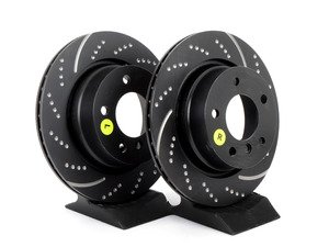 ES#521963 - GD7196 - Rear Sport Rotor Kit - Pair (294x19) - Upgrade to a dimpled and slotted rotor for improved braking - EBC - BMW