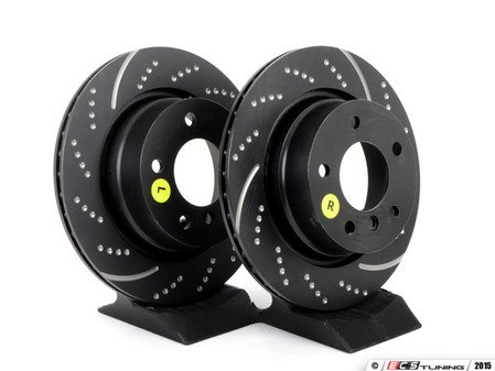ES#521963 - GD7196 - Rear Sport Rotor Kit - Pair (294x19) - Upgrade to a dimpled and slotted rotor for improved braking - EBC - BMW