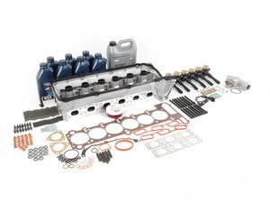 ES#2918774 - 11121703637-2KT - Complete Cylinder Head Ultimate Replacement Kit - Everything you will need to do a head service on your BMW, plus a new thermostat, thermostat housing, a magnetic drain plug, a camshaft position sensor, spark plugs, and ignition coils - Assembled By ECS - BMW