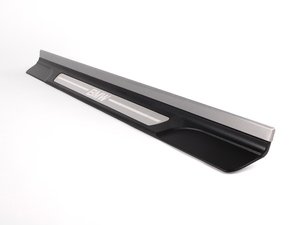 ES#124506 - 51478219214 - Door Sill With "BMW" Insignia - Brushed Aluminum - Right - Located along the base of the rocker moulding - Genuine BMW - BMW