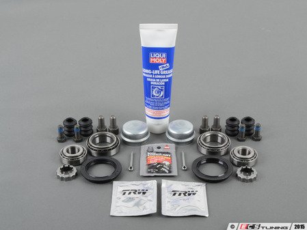 ES#2778100 - 357615601BKT12 - Rear Pad and Rotor Installation Kit - Everything you need to service your rear brakes - Assembled By ECS - Volkswagen
