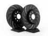 ES#2848167 - 1k0615301aa1bKT -  Front Brake Service Kit (312x25) - Featuring EBC slotted and dimpled rotors and ECS DD23 ceramic brake pads. - Assembled By ECS - Volkswagen