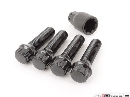 ES#2960671 - 003901ecs45b3 - Conical Seat Locking Wheel Bolt Kit - Black zinc coated wheel lock bolts for extra security on your wheels. M14x1.25x45mm - ECS - BMW MINI