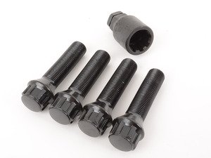 ES#2960675 - 003901ecs47b3 - Conical Seat Locking Wheel Bolt Kit - (NO LONGER AVAILABLE) - Black zinc coated wheel lock bolts for extra security on your wheels. M14x1.25x47mm - ECS - 