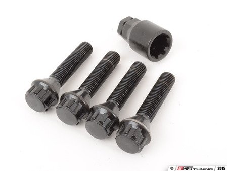 ES#2960667 - 003901ecs47BM - Conical Seat Locking Wheel Bolt Kit - Black zinc coated wheel lock bolts for extra security on your wheels. M12x1.5x47mm - ECS - BMW MINI