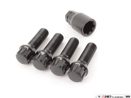 ES#2960669 - 003901ecs35b3 - Conical Seat Locking Wheel Bolt Kit - Black zinc coated wheel lock bolts for extra security on your wheels. M14x1.25x35mm - ECS - BMW MINI