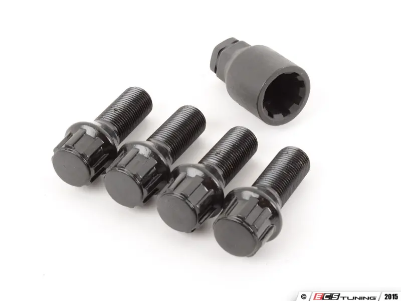 20pcs BWA Black M12x1.5 Conical Seat Wheel Lug Bolts – 33mm Shank – For BMW Mini