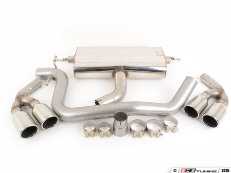 ES#2827320 - SSXAU144 - Cat-Back Exhaust System - Resonated - (NO LONGER AVAILABLE) - 2.75" stainless steel with quad 90mm polished tips - Milltek Sport - 