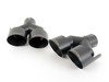 ES#2827529 - SSXAU412 - Cat-Back Exhaust System - Resonated - 2.37" stainless steel with quad 100mm black Cerakote tips - Milltek Sport - Audi