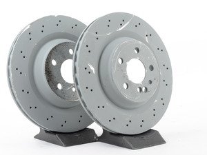 ES#2703431 - 2204230912KT1 - Rear Brake Rotors - Pair - Does not include new brake rotor securing screws - Genuine Mercedes Benz - Mercedes Benz