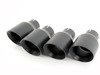ES#2917895 - SSXAU505 - Cat-Back Exhaust System - Resonated - Valved - 2.37" stainless steel with quad 100mm black Cerakote tips - Milltek Sport - Audi
