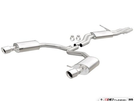 ES#2952346 - 19159 - Cat-Back Exhaust System - 2.5" stainless steel with dual 4" polished stainless tips - Magnaflow - Audi