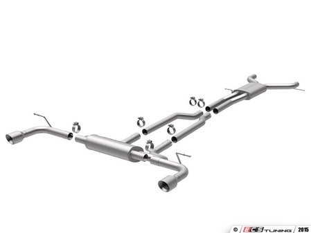 ES#2613442 - 15085 - Cat-Back Exhaust System - 2.5" stainless steel with quad polished stainless tips - Magnaflow - Audi
