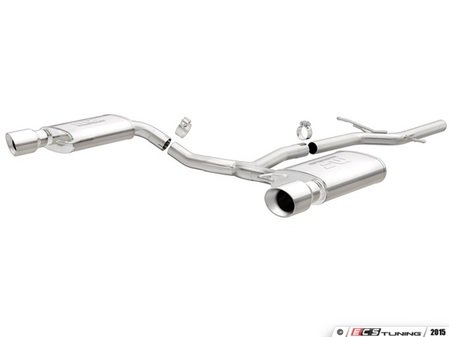 ES#2973401 - 15369 - Cat-Back Exhaust System - 2.5" stainless steel with 4" polished stainless tips - Magnaflow - Audi