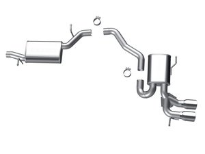 ES#2614430 - 16717 - Performance Cat-Back Exhaust System - touring - 2.5" stainless steel with dual 3.5" polished single exit tips - Magnaflow - Audi