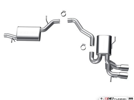 ES#2614430 - 16717 - Performance Cat-Back Exhaust System - touring - 2.5" stainless steel with dual 3.5" polished single exit tips - Magnaflow - Audi