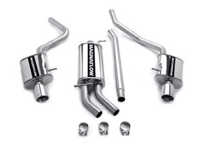 ES#1892704 - 16600 - Cat-Back Exhaust - 2.25" stainless steel with dual 4" polished stainless tips - Magnaflow - Audi