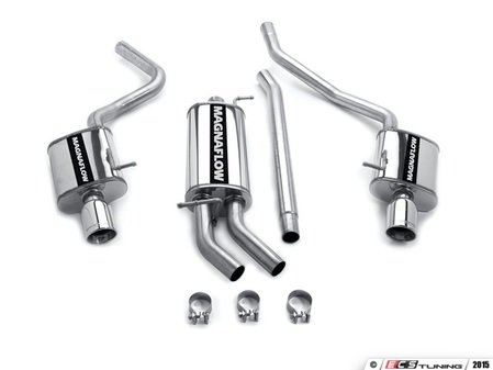ES#1892704 - 16600 - Cat-Back Exhaust - 2.25" stainless steel with dual 4" polished stainless tips - Magnaflow - Audi