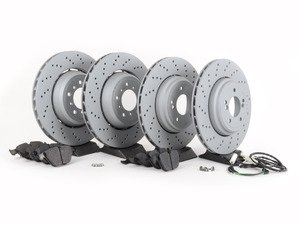 ES#2712831 - 34212283803KT2 - Performance Front & Rear Brake Service Kit - Featuring front and rear OEM Zimmermann rotors and ECS EP24 "Enthusiast Performance" brake pads - Assembled By ECS - BMW
