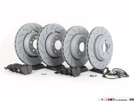 ES#2712831 - 34212283803KT2 - Performance Front & Rear Brake Service Kit - Featuring front and rear OEM Zimmermann rotors and ECS EP24 "Enthusiast Performance" brake pads - Assembled By ECS - BMW