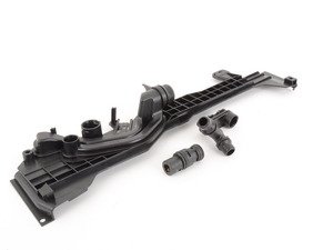ES#2863188 - 17111438819KT - Automatic Transmission Thermostat Kit - Includes new Thermostat, Mounting Plate and Water Connection Pipe - Assembled By ECS - BMW