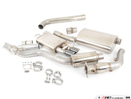 ES#2973016 - 14530KT1 - RSC Turbo-Back Exhaust System - Single Exit - (NO LONGER AVAILABLE) - 3" Down pipe with High Flow cat, 3" Stainless steel cat-back with twin 3" Black tips - Corsa - 