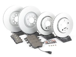 ES#2771186 - 1j0698052KT - Economy Ceramic Front & Rear Brake Service Kit - Featuring Brembo Rotors and ECS DD23 ceramic pads. - Assembled By ECS - Audi