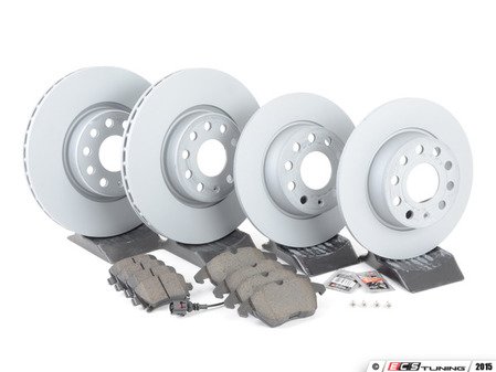 ES#2594020 - 1K0615601AAKT3 - Front & Rear Brake Service Kit - Featuring Zimmerman rotors and ECS DD23 ceramic pads. - Assembled By ECS - Audi
