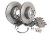 ES#240370 - ECSE393411-1 - Front Brake Service Kit - Featuring ECS V5 Coated Rotors and ECS DD23 "Daily Driver" ceramic pads. - Assembled By ECS - BMW