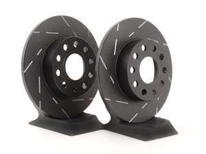 ES#522681 - USR1284 - Rear Slotted Brake Rotors - Pair (260x12) - Featuring Ultimax Sport Rotor Kit - EBC - Audi Volkswagen