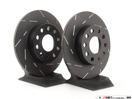 ES#522681 - USR1284 - Rear Slotted Brake Rotors - Pair (260x12) - Featuring Ultimax Sport Rotor Kit - EBC - Audi Volkswagen
