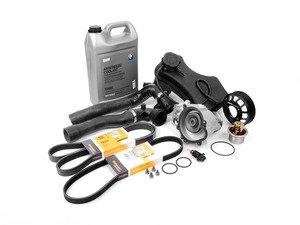 ES#2707752 - 17127510952KT9 - Cooling System Refresh Kit - Level 2 - A more advanced kit that includes belt service components and a ECS aluminum pulley - featuring high quality aftermarket contents - Assembled By ECS - BMW
