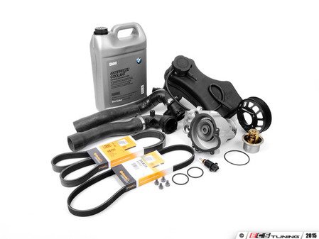 ES#2707752 - 17127510952KT9 - Cooling System Refresh Kit - Level 2 - A more advanced kit that includes belt service components and a ECS aluminum pulley - featuring high quality aftermarket contents - Assembled By ECS - BMW