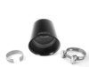 ES#2986537 - 003358ecs03a02KT - ECS UNIVERSAL Swivel Exhaust Tips - 4.0" Black Chrome - Pair - Stainless Steel exhaust tips featuring swivel attachments for maximum adjustability. 2.5" Swivel Inlet / 4.0" Double Wall, Slant Cut Outlet - ECS - Audi BMW Volkswagen Mercedes Benz MINI Porsche